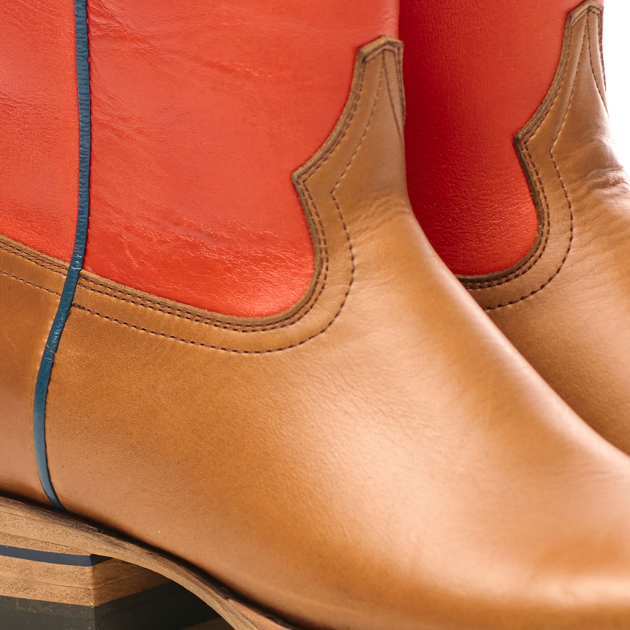 Bright Orange Nolan Ryan Boots product shot