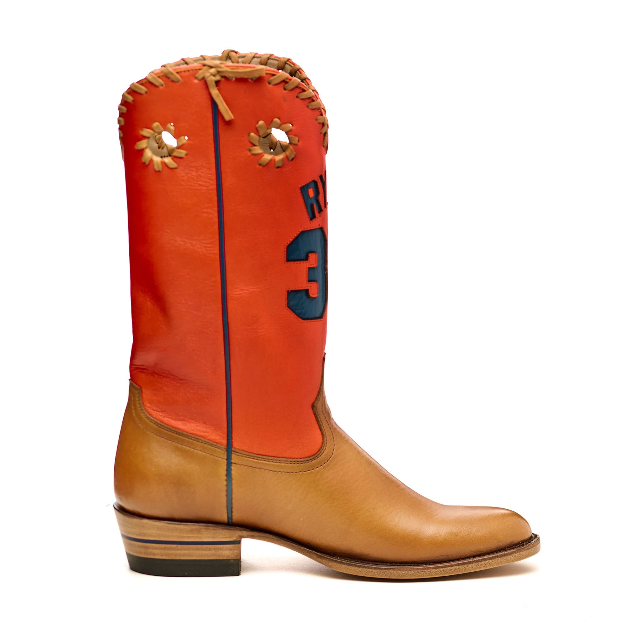 Bright Orange Nolan Ryan Boots product shot