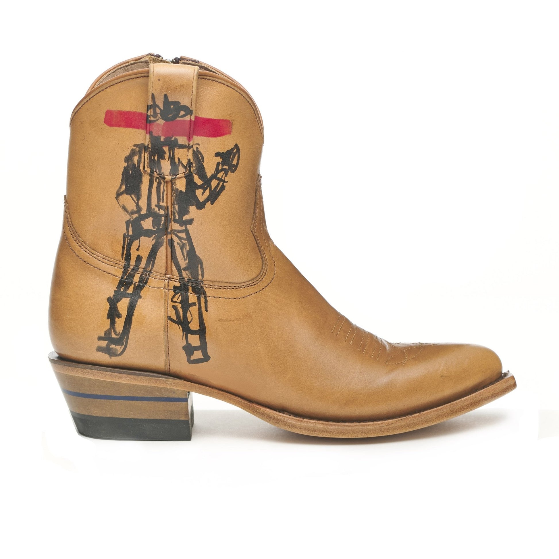 Artist Series - Brandon Owen - Alvies, Hand Painted Rainey Boot