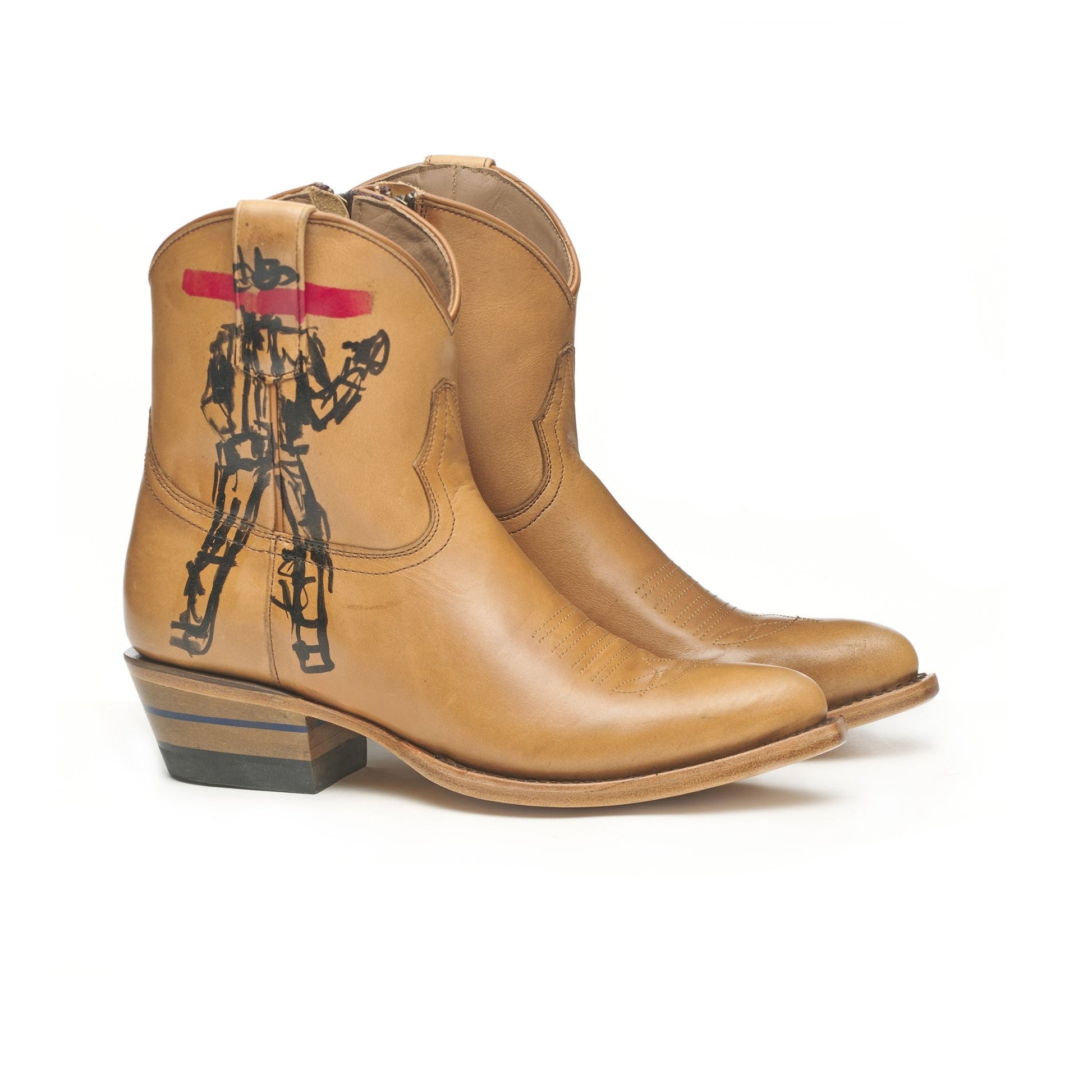 Artist Series - Brandon Owen - Alvies, Hand Painted Rainey Boot