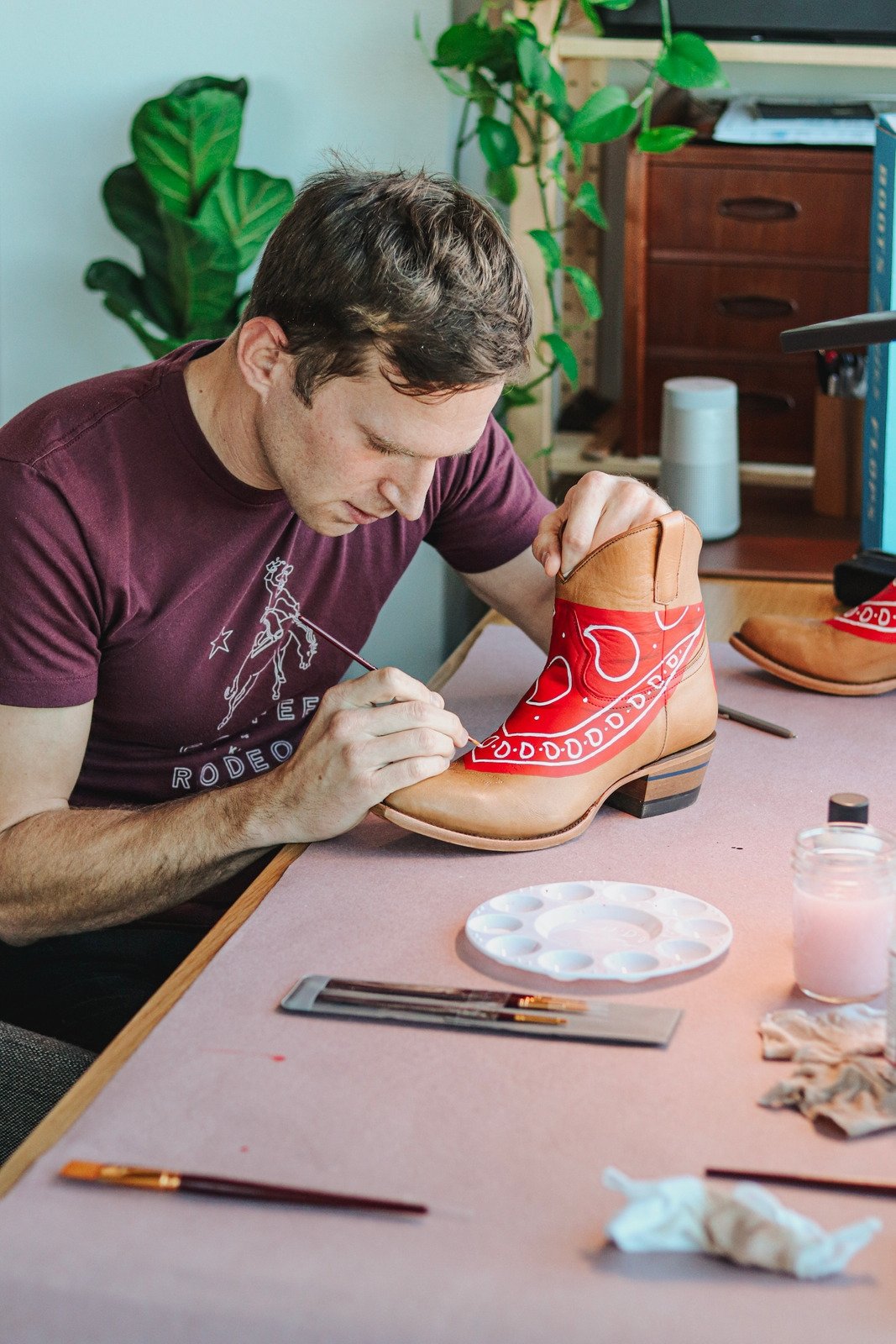 Artist Series - David Regone - Alvies, Hand Painted Rainey Boot