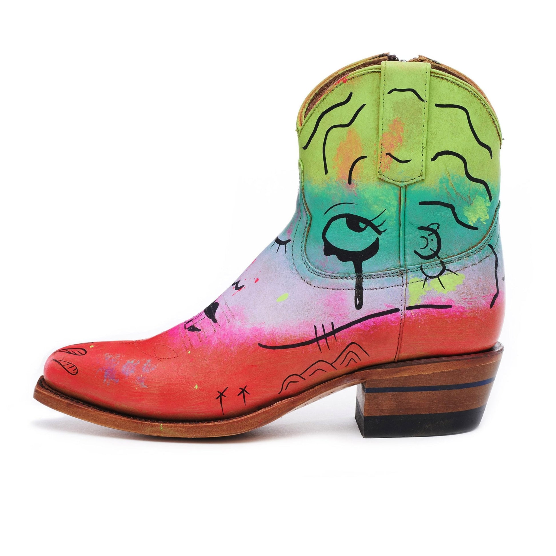 Artist Series - Jennay Say Qua - Alvies, Hand Painted Rainey Boot