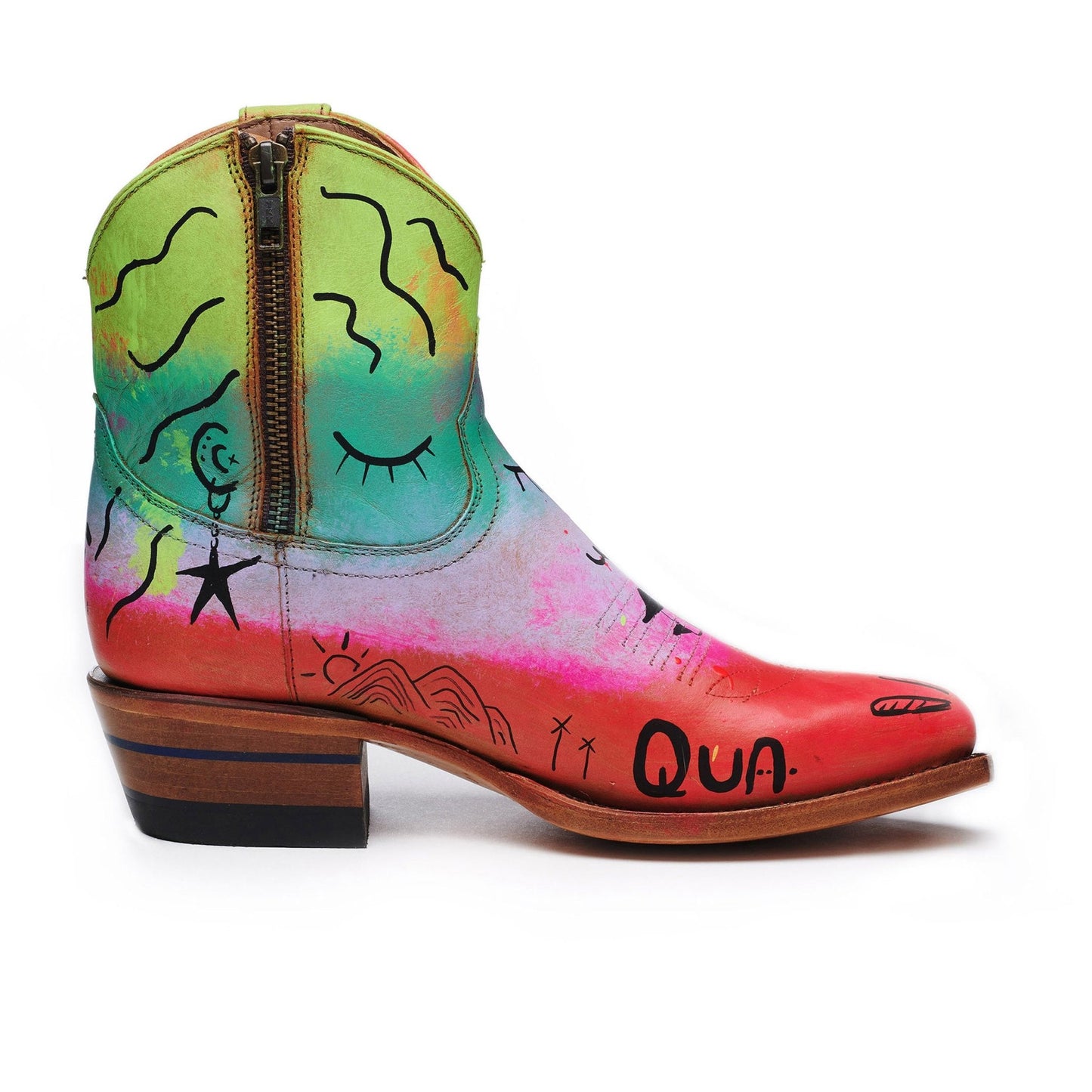 Artist Series - Jennay Say Qua - Alvies, Hand Painted Rainey Boot