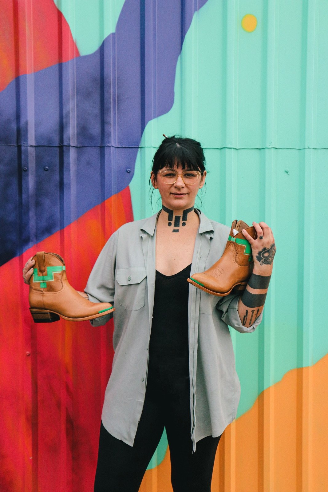 Artist Series - Laree Evelyn - Alvies, Hand Painted Rainey Boot